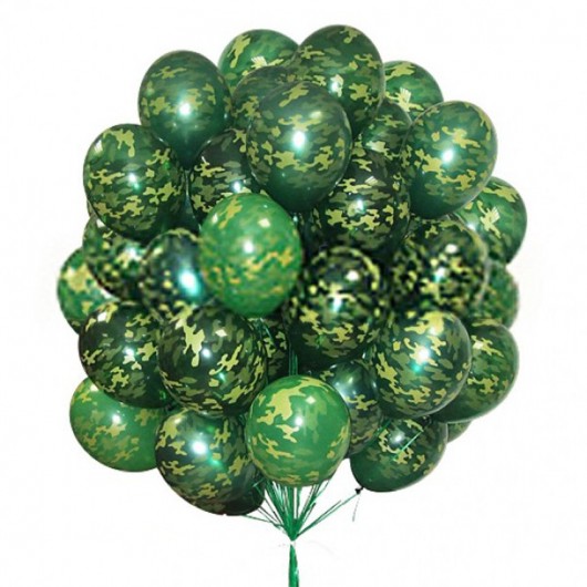 Купить Облако шаров камуфляж - магазин воздушных шариков