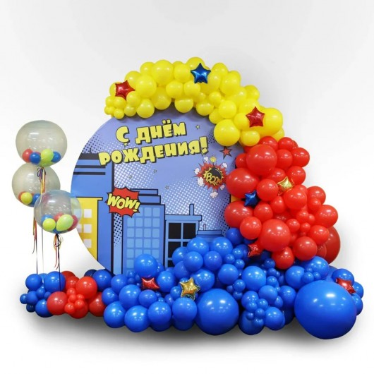 Купить Фотозона из шаров на день рождения №8 - магазин воздушных шариков