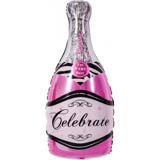 Купить Шар бутылка шампанское Розовый - магазин воздушных шариков