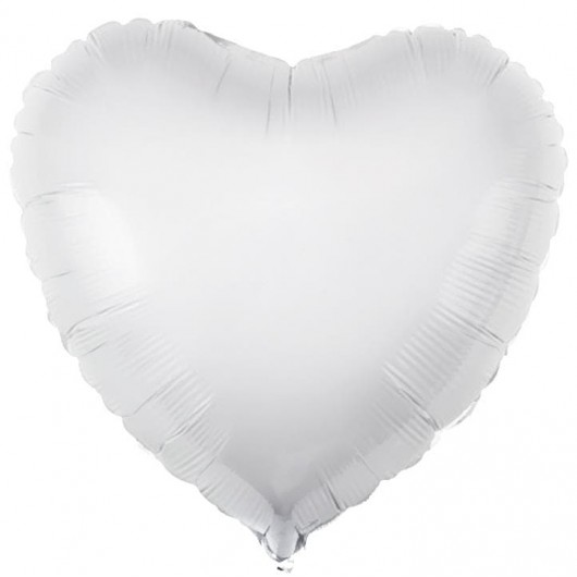 Купить Шар Сердце, Белый - магазин воздушных шариков