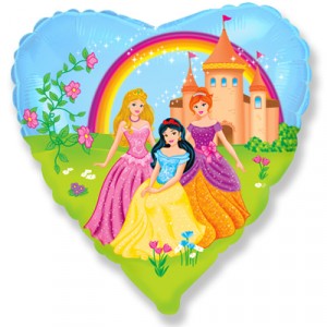 Воздушный шар Сердце Замок принцессы