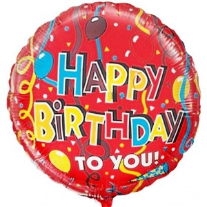 Воздушный шар Круг С Днем рождения 