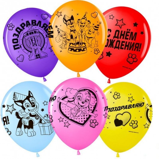 Купить Шар Щенячий Патруль, Поздравляем - магазин воздушных шариков