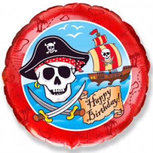 Шар Круг С Днем Рождения пират