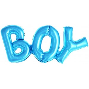 Шар Фигура, Надпись "Boy", Голубой