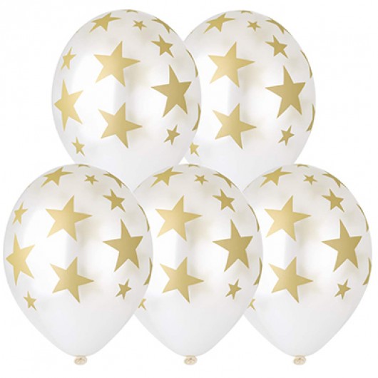 Купить Воздушный шар звезды золото - магазин воздушных шариков