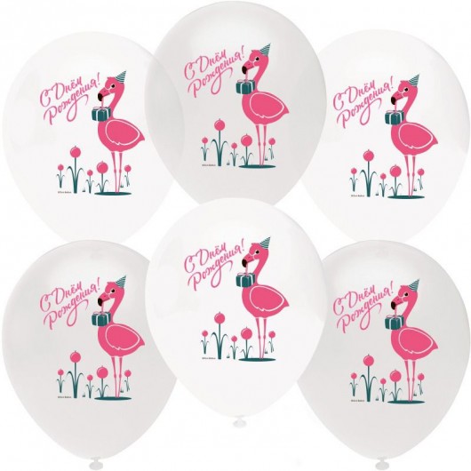Купить Шарики Фламинго, С Днем Рождения - магазин воздушных шариков