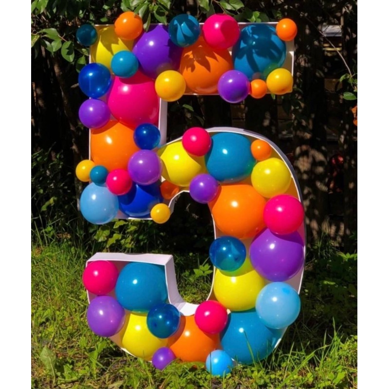 ЦИФРА 5 пятёрка ИЗ ВОЗДУШНЫХ ШАРОВ своими руками How To Make A Balloon Number 5 five TUTORIAL
