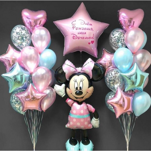 Купить Набор на день Рождения с Минни Маус - магазин воздушных шариков