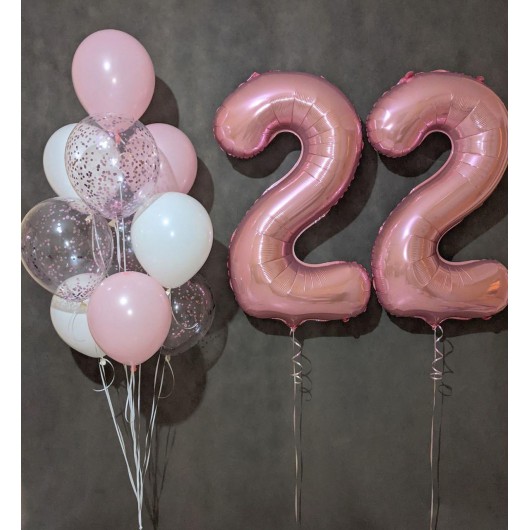 Купить Композиция из шаров на день рождения 22 - магазин воздушных шариков