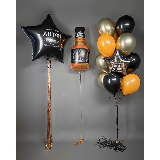 Купить Набор шаров фонтан с виски - магазин воздушных шариков