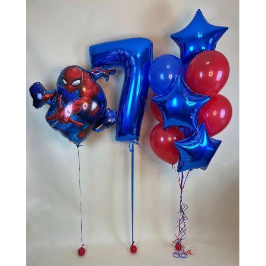 Купить Фонтаны из воздушных шаров человек паук - магазин воздушных шариков