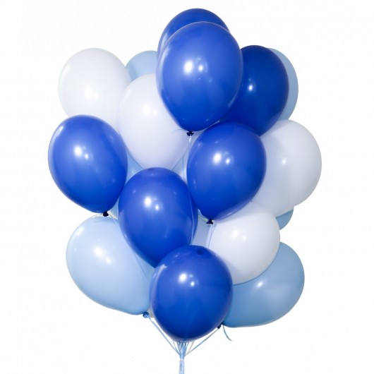 Купить Облако шаров (белый, голубой, синий) - магазин воздушных шариков