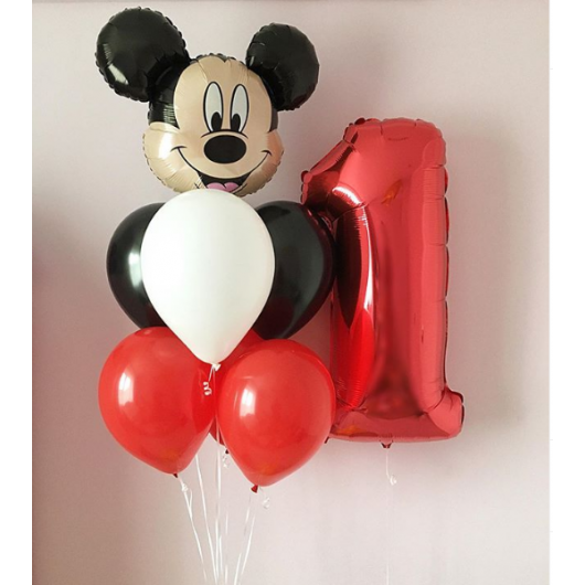Купить Композиция с днем рождения (микки маус) - магазин воздушных шариков