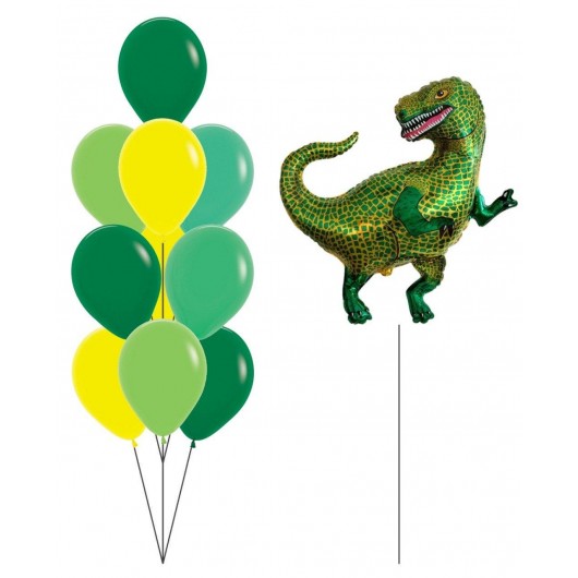 Купить Фонтан из воздушных шаров с Динозавром - магазин воздушных шариков