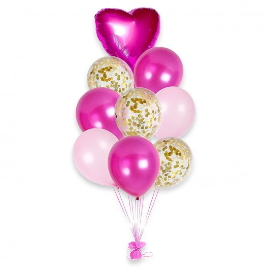 Купить Фонтан из шаров розовый набор - магазин воздушных шариков