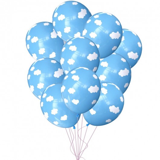 Купить Облако шаров с гелием, светло голубой - магазин воздушных шариков