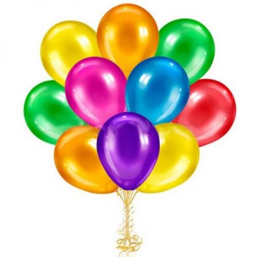 Купить Облако шаров с гелием, ассорти металлик - магазин воздушных шариков