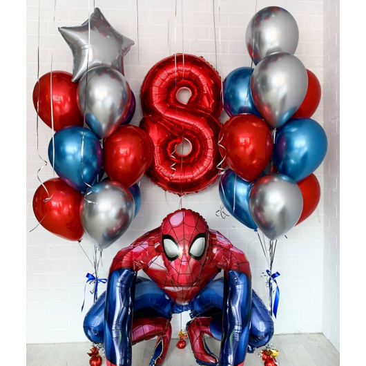 Купить Набор воздушных шаров человек паук - магазин воздушных шариков