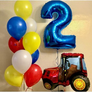 Фонтан на день рождения трактор