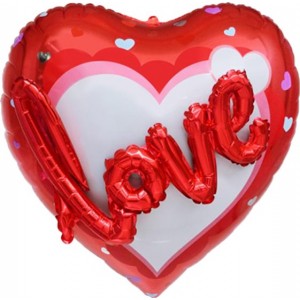 Шар Сердце, 3D Love, Красный