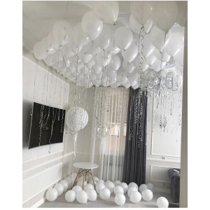 Воздушные шары под потолок белый