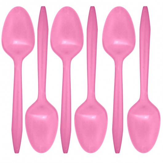 Купить Ложки Розовый 24 шт - магазин воздушных шариков